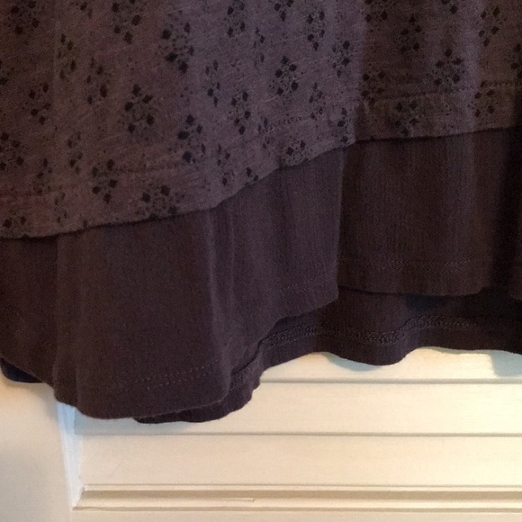 Fat Face Women’s Top Dark Plum color Black design 3/4 Sleeve Size 14 Boho - Picture 3 of 10